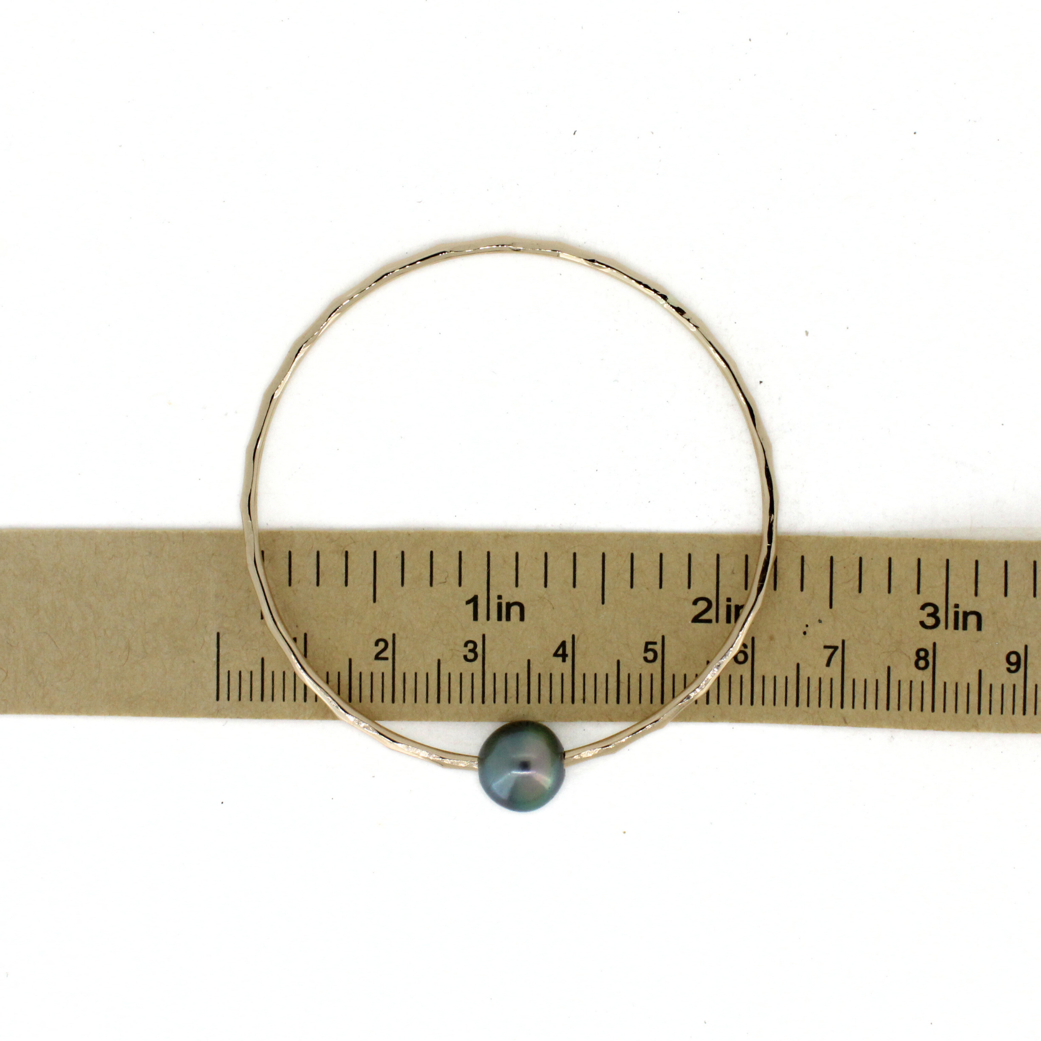 Gold Tahitian Pearl Bangle Size 7