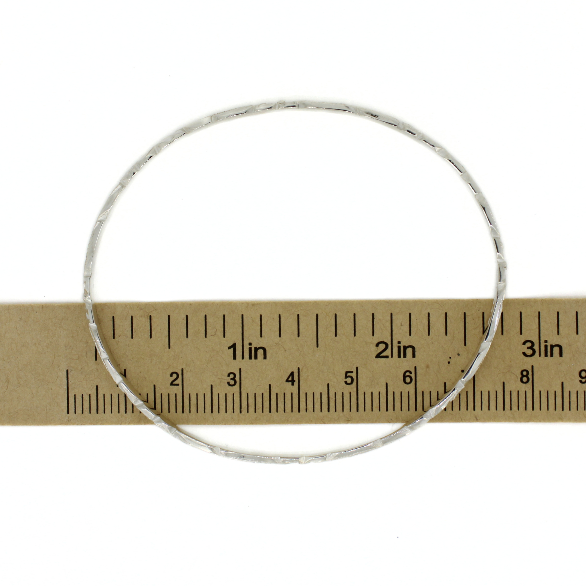 Sterling Silver Hawaiian Heirloom Bangle Size 8