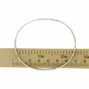 Sterling Silver Hawaiian Heirloom 6mm Kuuipo Bangle Size 8