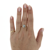 Brianne & Co. gold Tahitian keshi ring on hand model