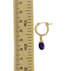 Gold Fill Amethyst Gemstone Hoop Earrings