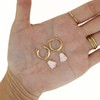Gold Fill Pikake Flower Conch Shell Hoops 15mm