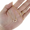 Brianne & Co. gold fill tiny fresh water pearl necklace adjustable between 18"-19" long