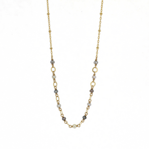 Brianne & Co. Gold Fill Tahitian Keshi Pearl Necklace 16"-18"