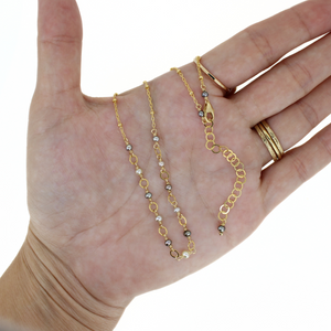 Gold Fill Tahitian Keshi Pearl Necklace 16"-18"