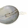 Gold Fill Tahitian Keshi Pearl Threader Earrings w/ Chain