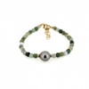 Brianne & Co. gold fill jade Tahitian pearl bracelet front view