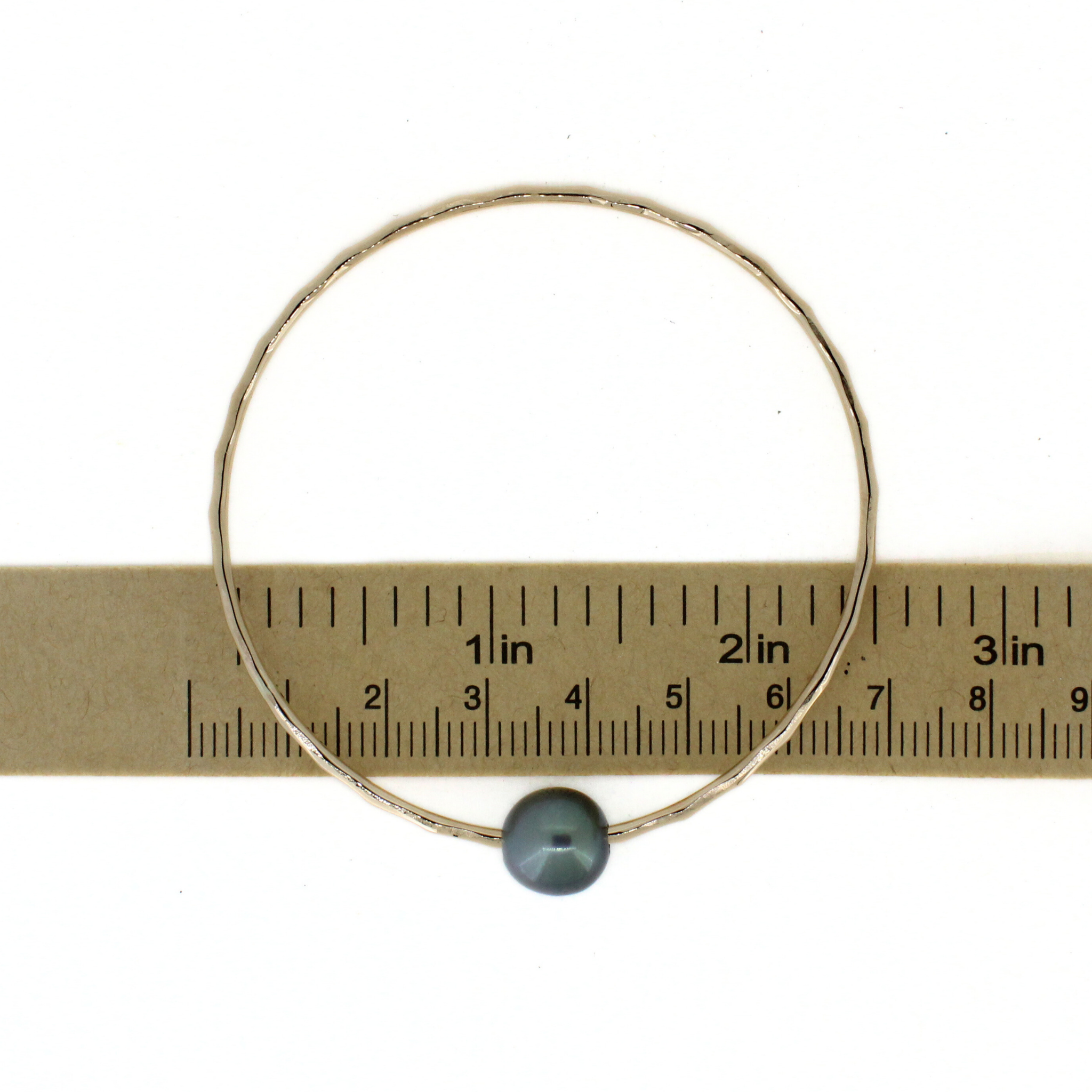 Gold Tahitian Pearl Bangle Size 7.75