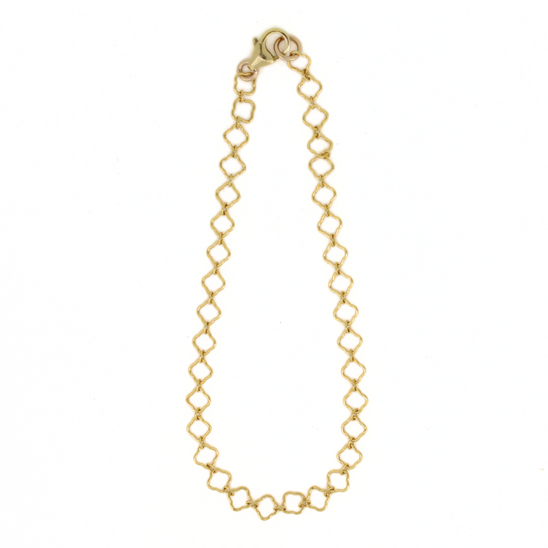 Brianne & Co. 14k gold fill dainty clover chain bracelet