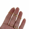 Brianne & Co. gold fill clover chain bracelet close p view of lobster clasp