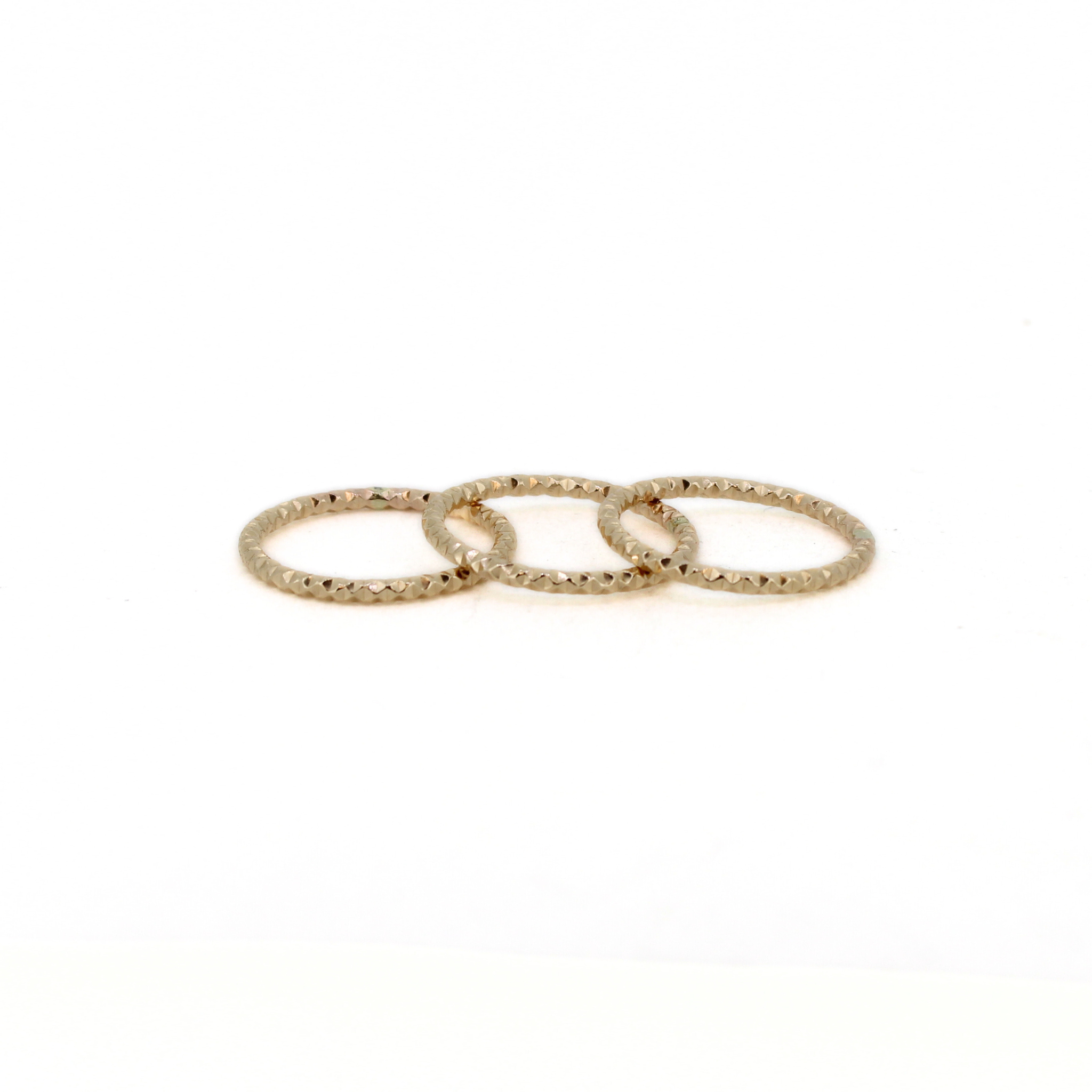 Brianne & Co. gold fill faceted stacker rings