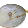 Brianne & Co. gold fill floating Edison pearl necklace 20"-21" long