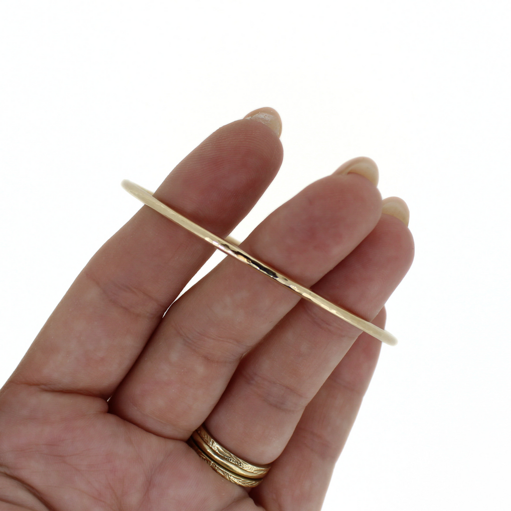 Gold Fill Ripple Texture Bangle