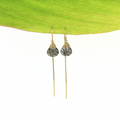 Brianne & Co. gold fill rutile quartz threader earrings front view