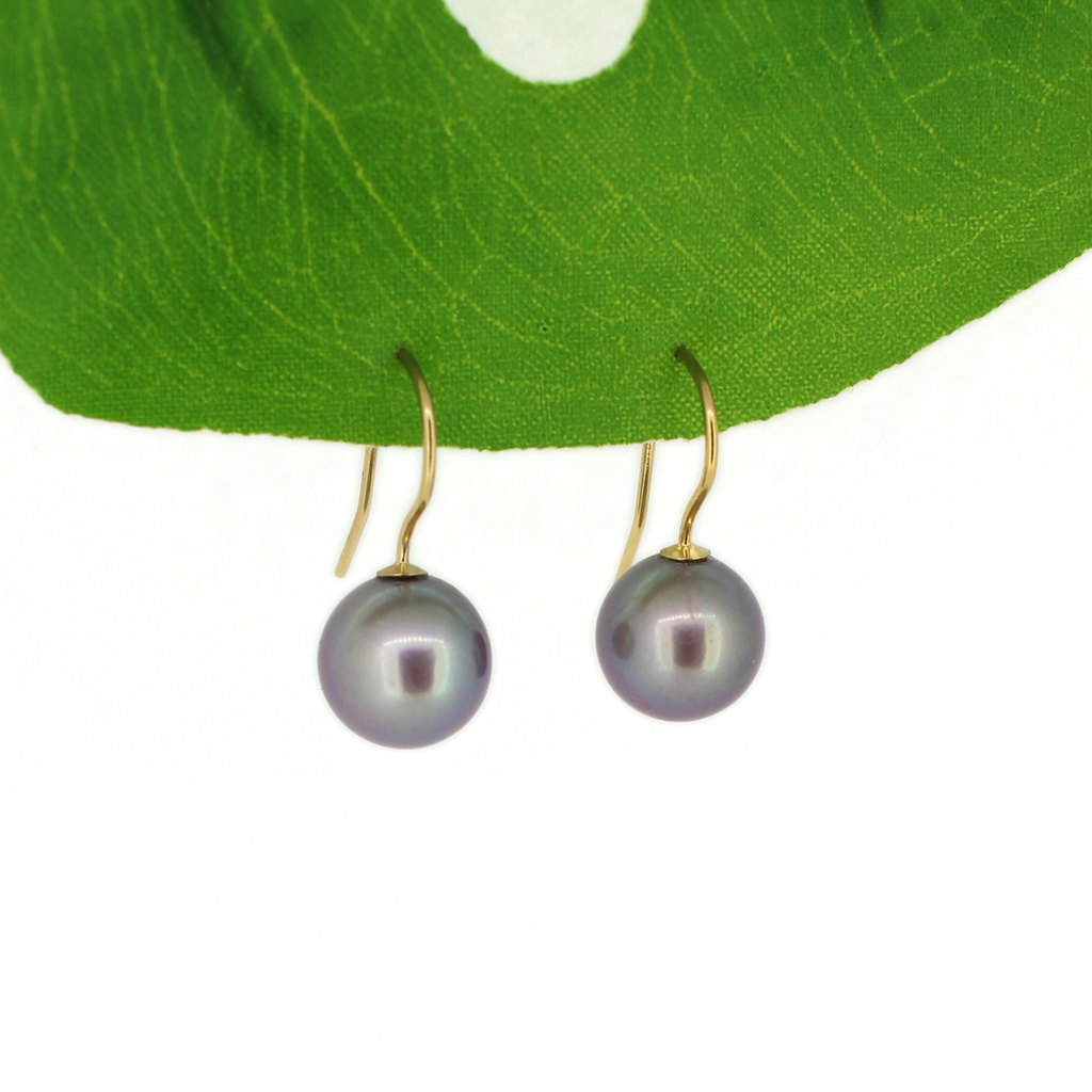 Brianne & Co. 14k gold fill simple purple Edison pearl drop earrings