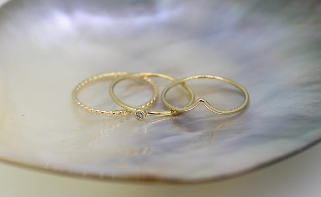 Gold Fill Set of 3 Stackable Rings