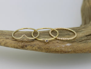 Gold Fill Set of 3 Stackable Rings