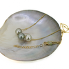 Gold Fill Triple Tahitian Floating Pearl Necklace 18"-20"