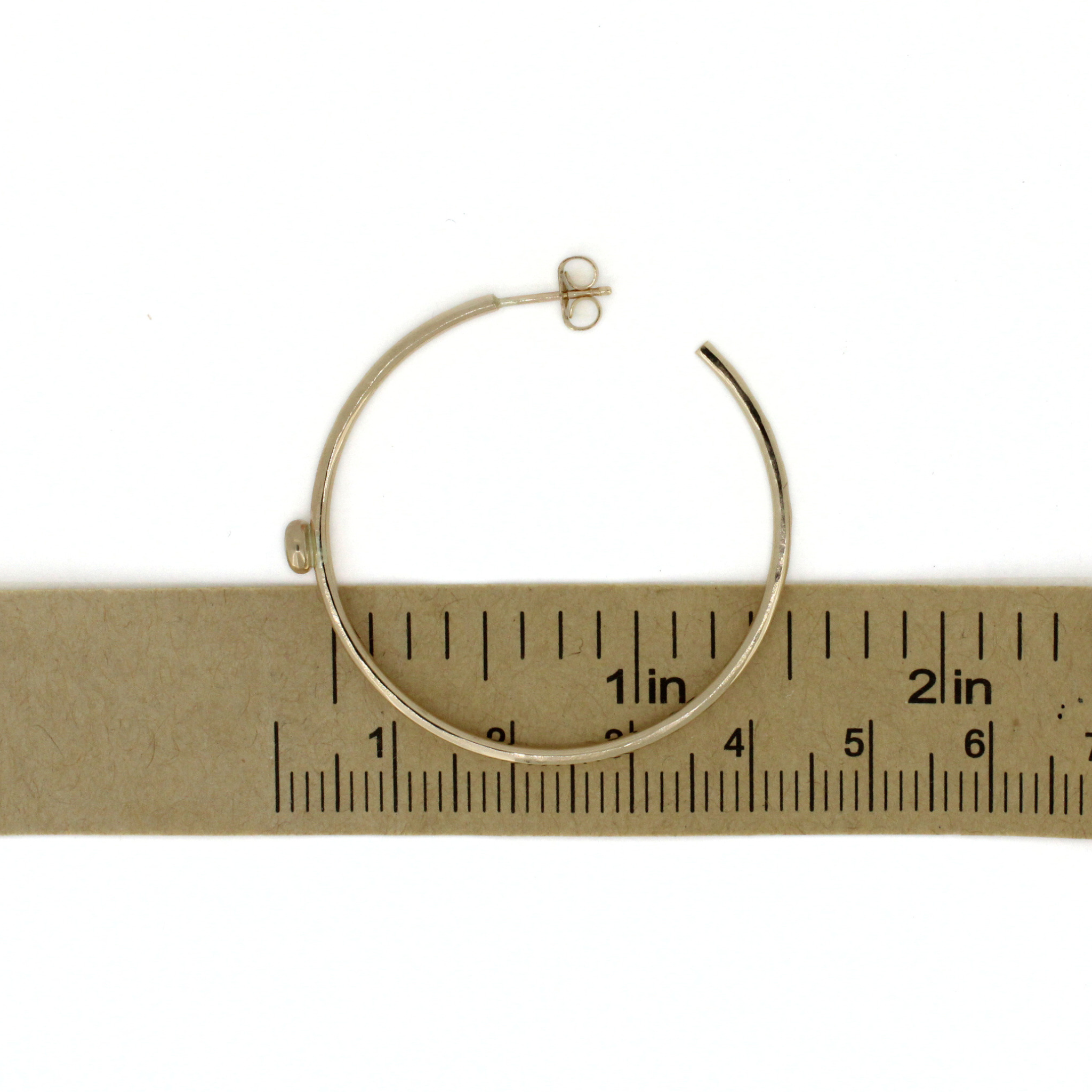 Gold Opal Hoop Earrings