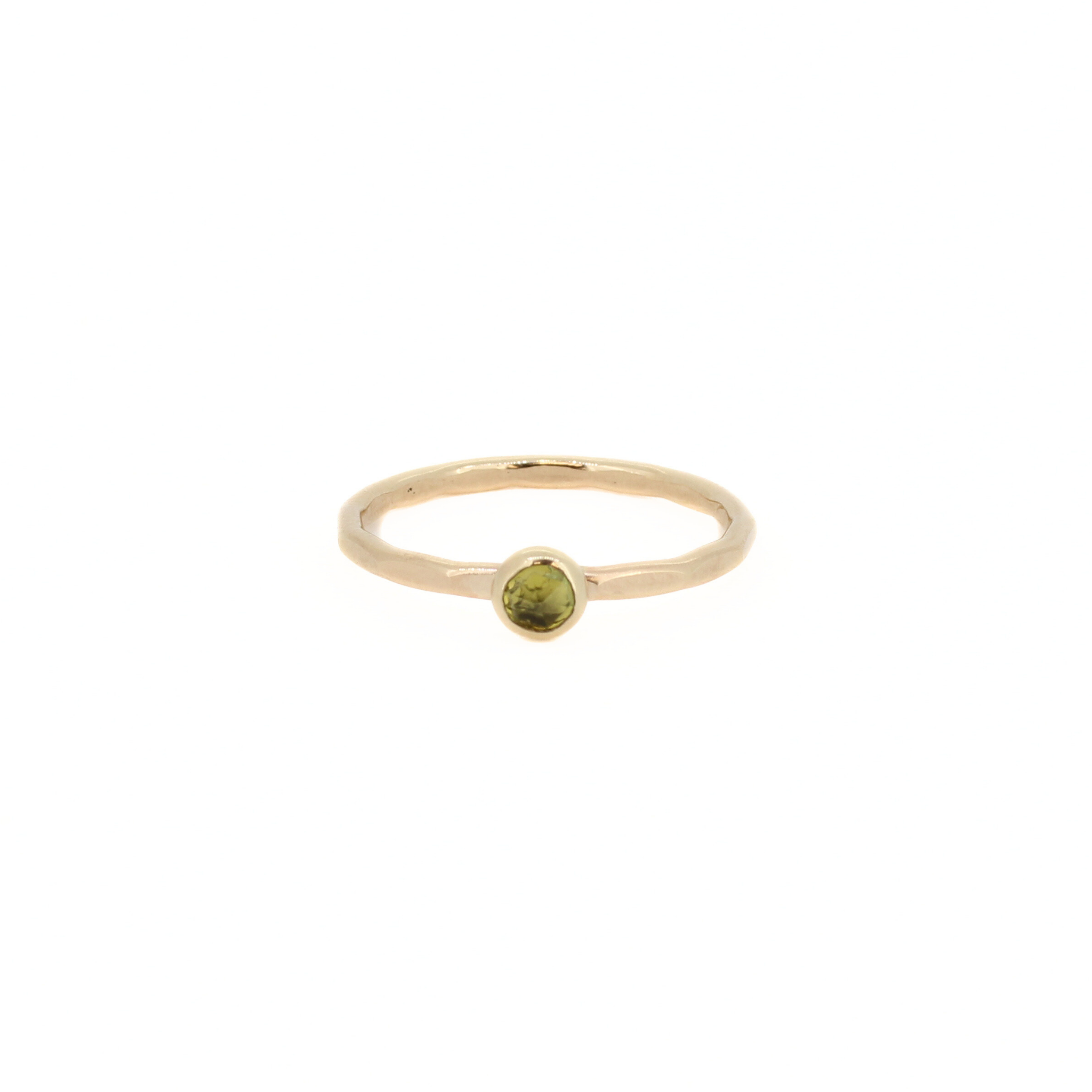 Brianne & Co. gold peridot stacker ring