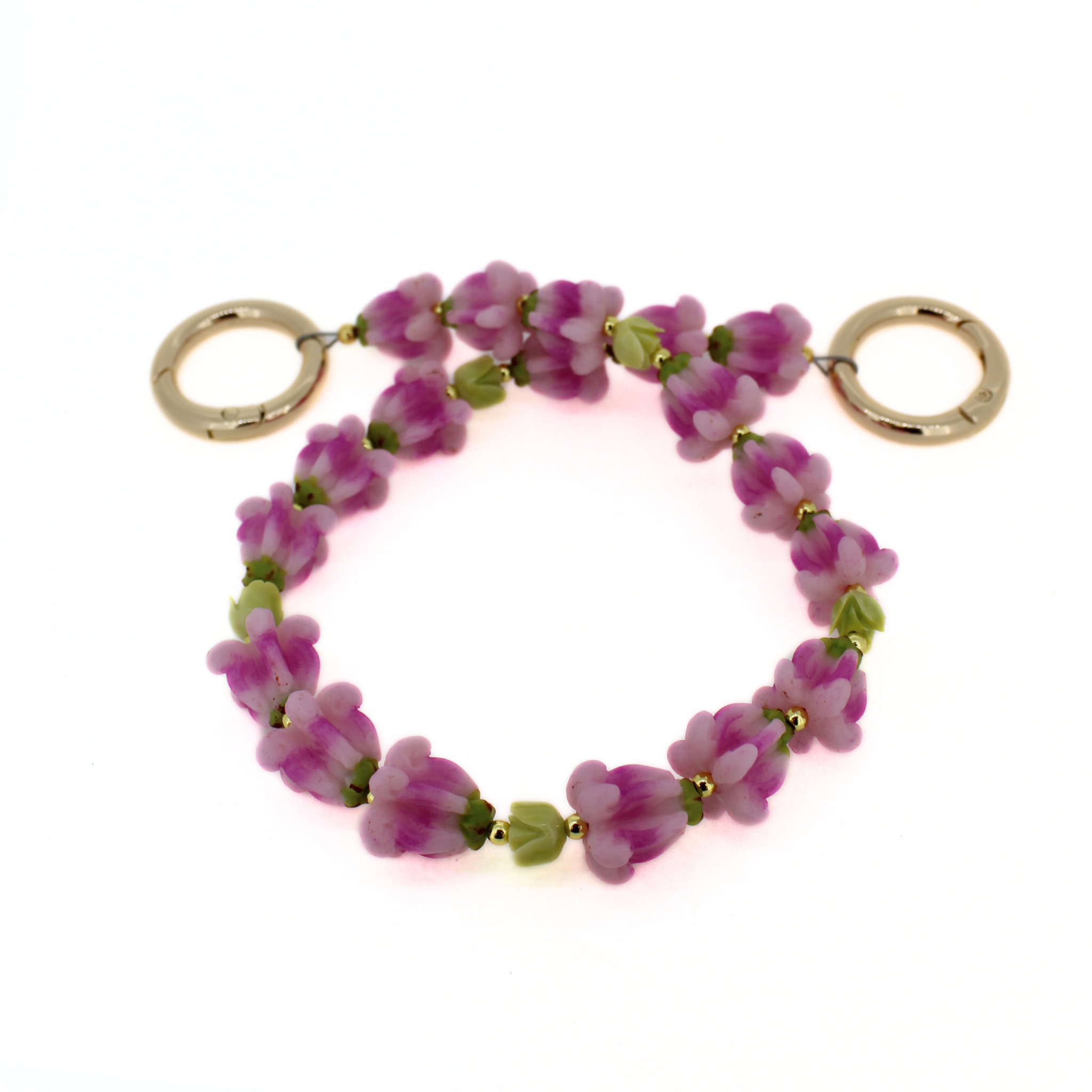 Short Purse Lei- Pink Crown Flower & Pakalana