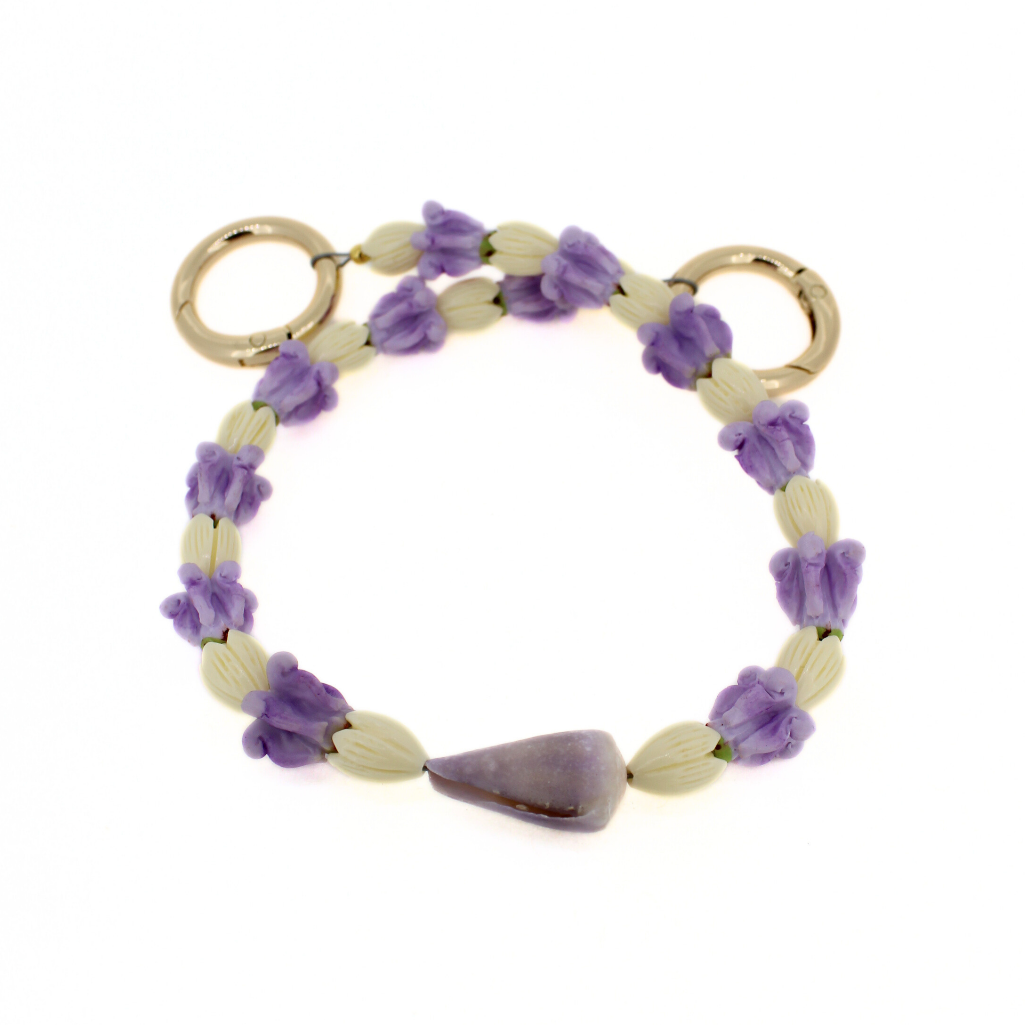 Short Purse Lei- Pikake/Crown Flower with Cone Shell