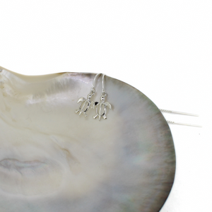 Sterling Silver Honu Turtle Outline Threader Earrings
