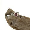 Brianne & Co. sterling silver purple sea glass ring front view