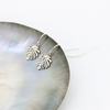 Sterling Silver Monstera Leaf Threader Earrings