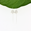 Sterling Silver Plumeria Threader Earrings