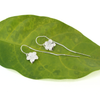 Sterling Silver Plumeria Threader Earrings
