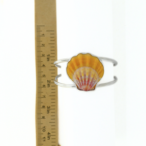 Sterling Silver Sunrise Shell Statement Cuff