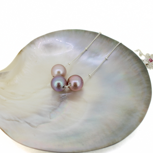 Brianne & Co. sterling silver triple fresh water floating Edison pearl necklace