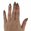 Brianne & Co. sterling silver peridot ring set on hand size 8