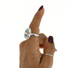 Sterling Silver Turquoise/Spiny Oyster Ring Size 7