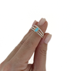 Brianne & Co. sterling silver light blue turquoise stackable ring set