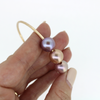 Colorful triple  Edison pearl bangle in gold by Brianne & Co.