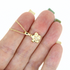 Brianne & Company 14k gold plumeria pendant on baby rope chain