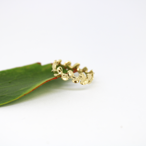 14k gold maile leaf ring by Brianne & Co.