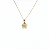 Brianne & Co 14k gold large plumeria pendant with satin finish 