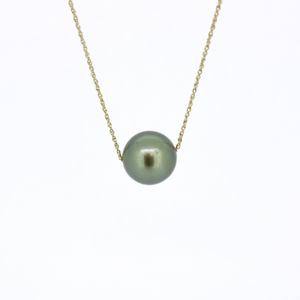 Brianne & Co 14k gold pistachio tahitian pearl necklace