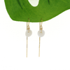 Brianne & Co. Gold Fill Puka Shell Short Threader Earrings