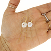 Gold Fill Puka Shell Short Threader Earrings