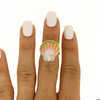 Sterling Silver Sunrise Shell Ring Size 5