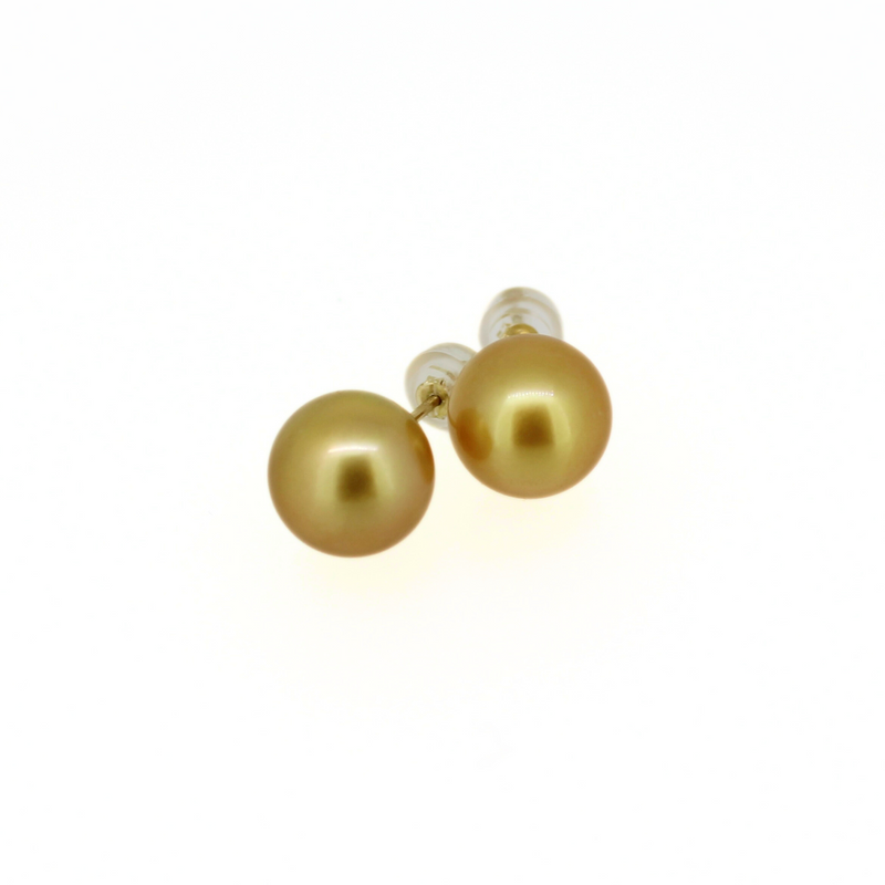 Brianne & Co 14k gold golden south sea pearl sud earrings 