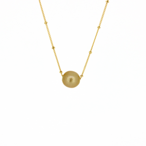 Brianne & Co golden south sea pearl necklace with gold fill chain