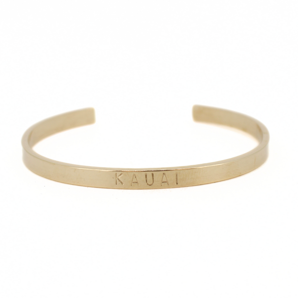 Brianne and Company Gold Fill KAUAI Stamped Cuff