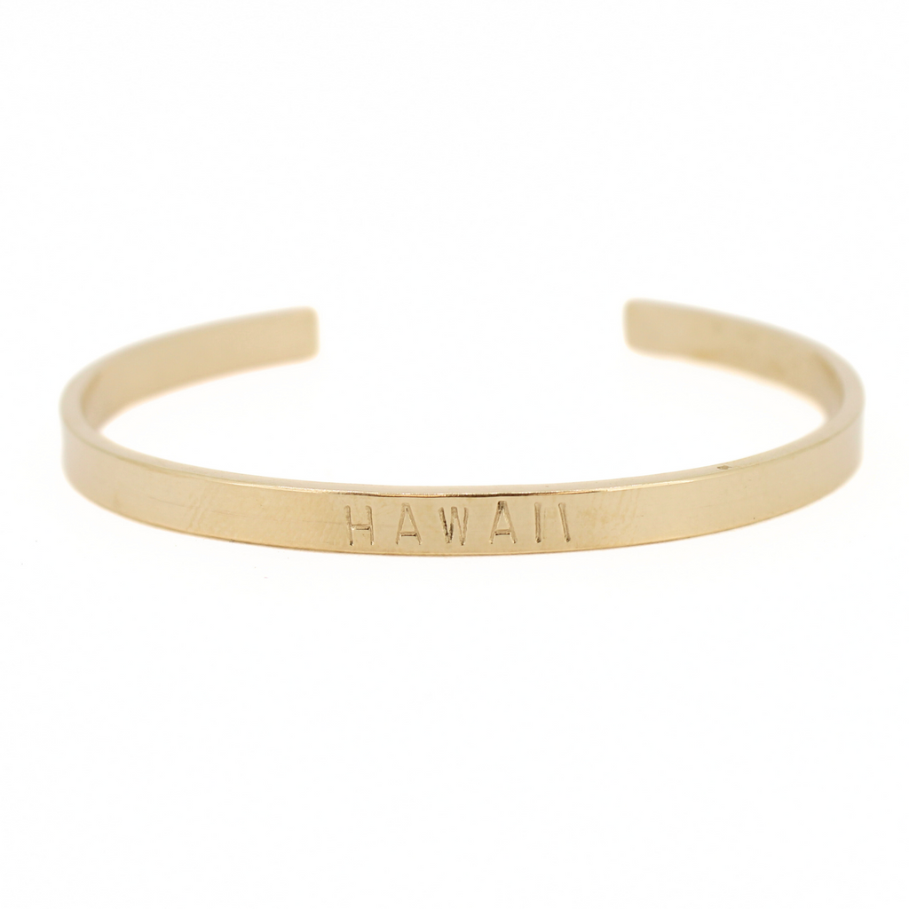 Brianne and Company Gold Fill HAWAII Stamped Cuff