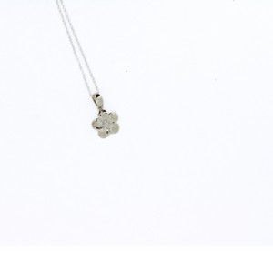 Brianne & Co Sterling silver necklace with Pua Melia pendant