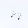 Brianne & Co sterling silver hoop earrings with labradorite drops
